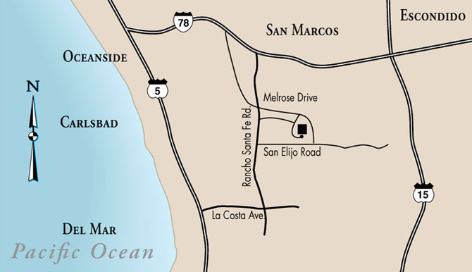 Map of San Diego County